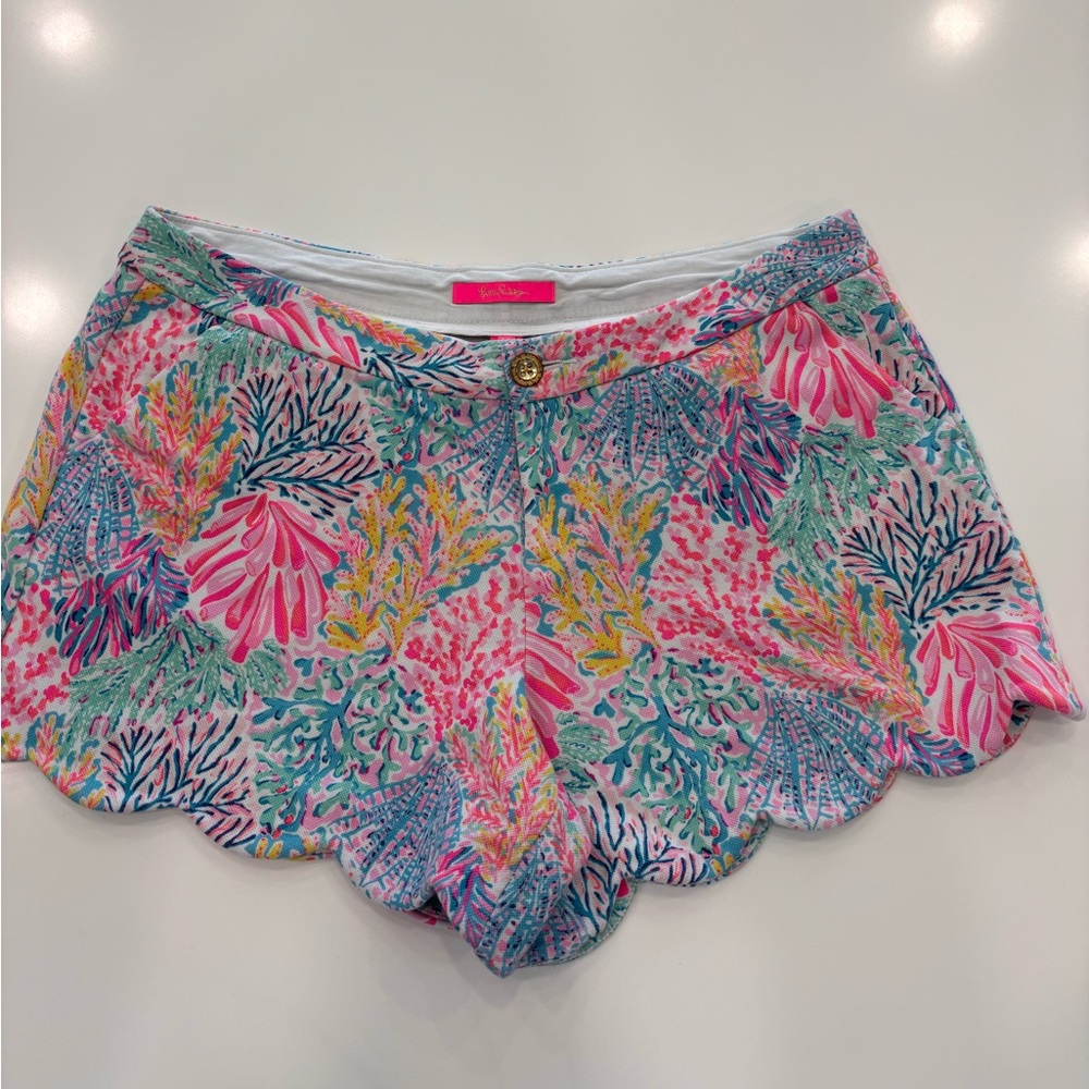 Lilly Pulitzer Buttercup Shorts in Multi-Splashdance Print Size 14